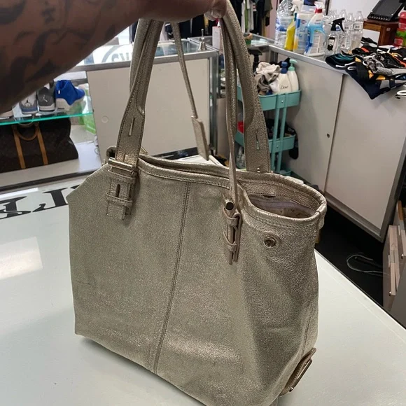 Women’s Vintage Leather Jimmy Choo Sparkly Large Purse 👛 Bag Pre Owned Used - Picture 12 of 16